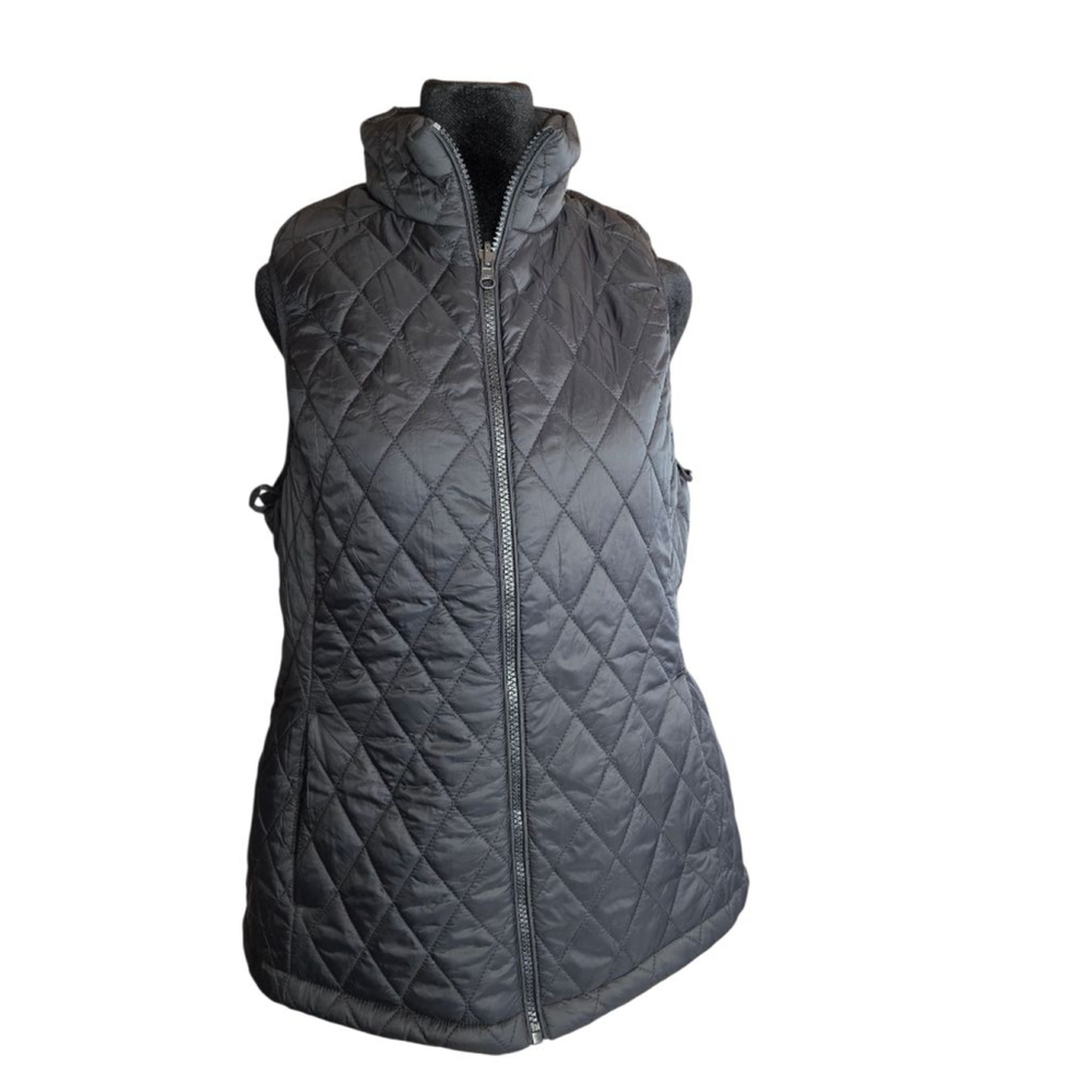 Lands End black puffer vest size Small - Picture 2 of 9